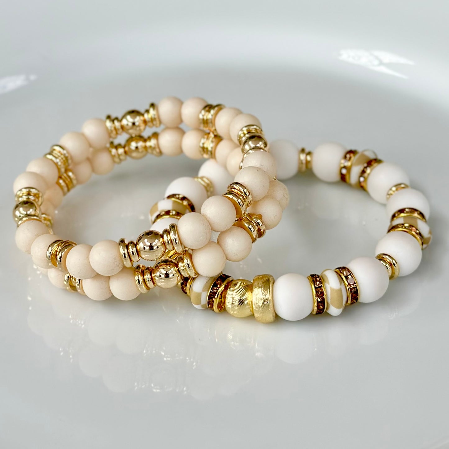 TAUPE AND GOLD CUFF
