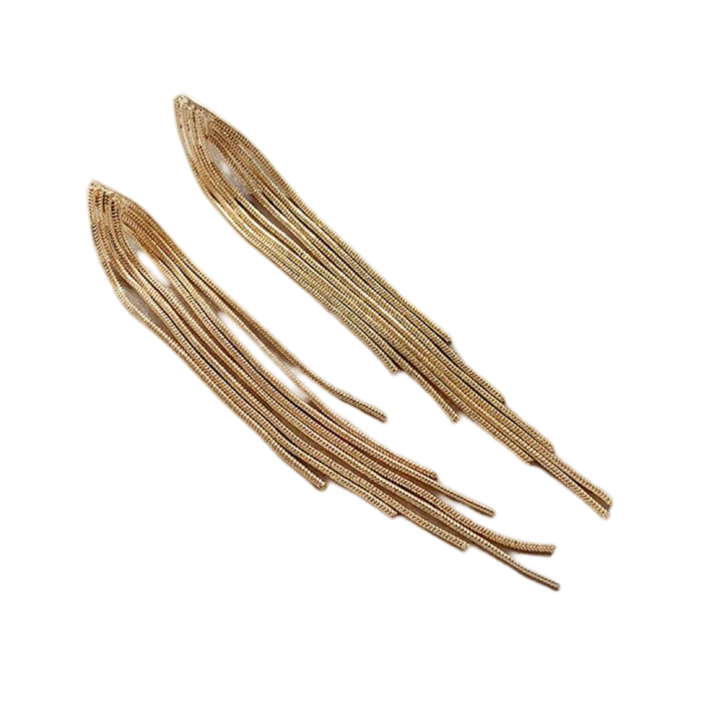 LONG GOLD TASSLE EARRING