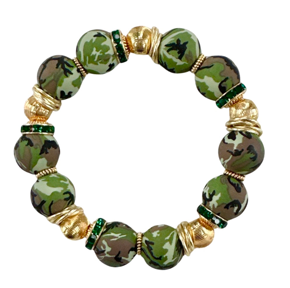 CAMO BANGLE WITH GOLD ACCENTS