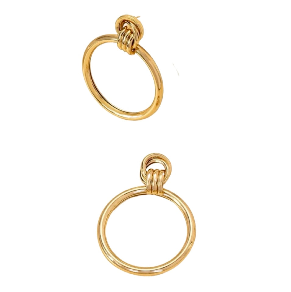 GOLD LARGE HOOP EARRING