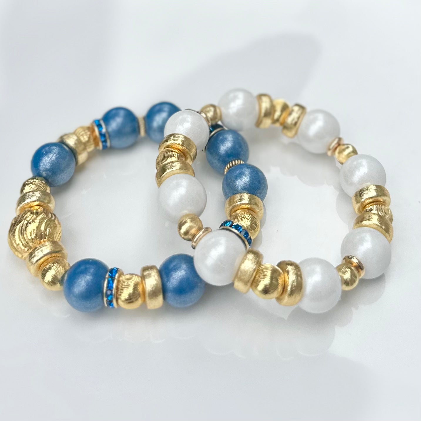 OPALIZED BLUE AND GOLD BANGLE