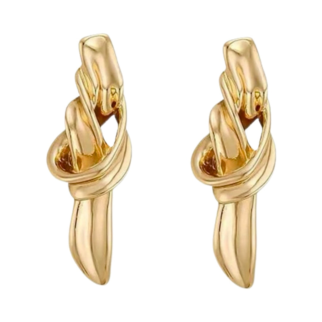 GOLD KNOT DROPEARRING