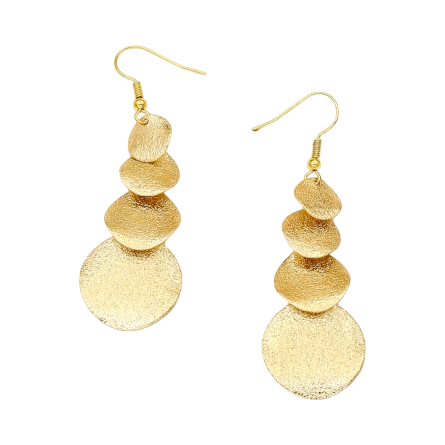 GOLD STARDUST TRIPLE CIRCLE EARRING