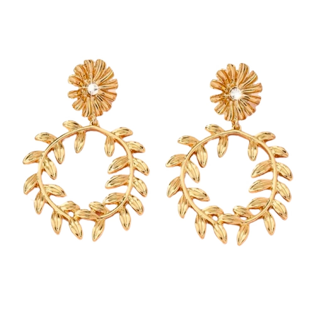 FLOWER WREATH EARRING