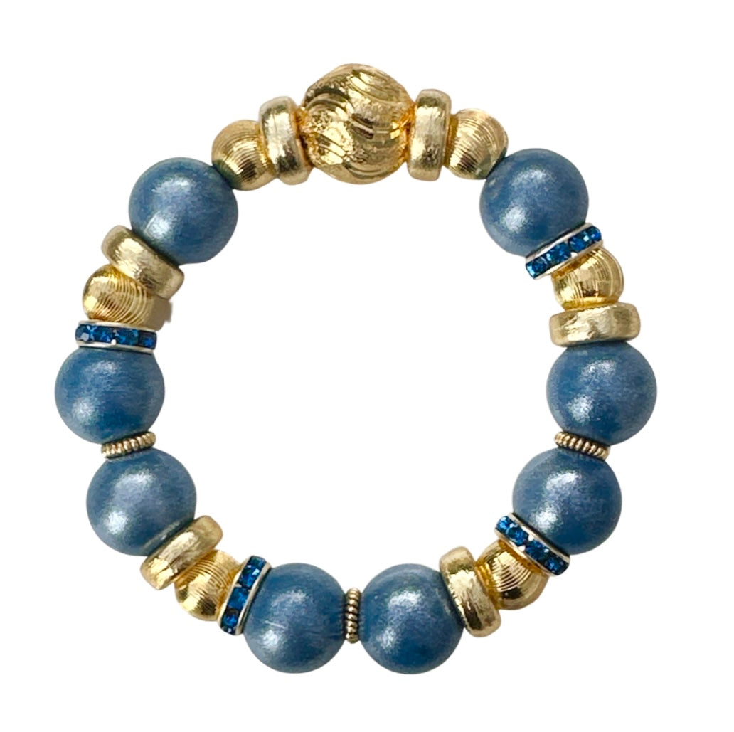 OPALIZED BLUE AND GOLD BANGLE