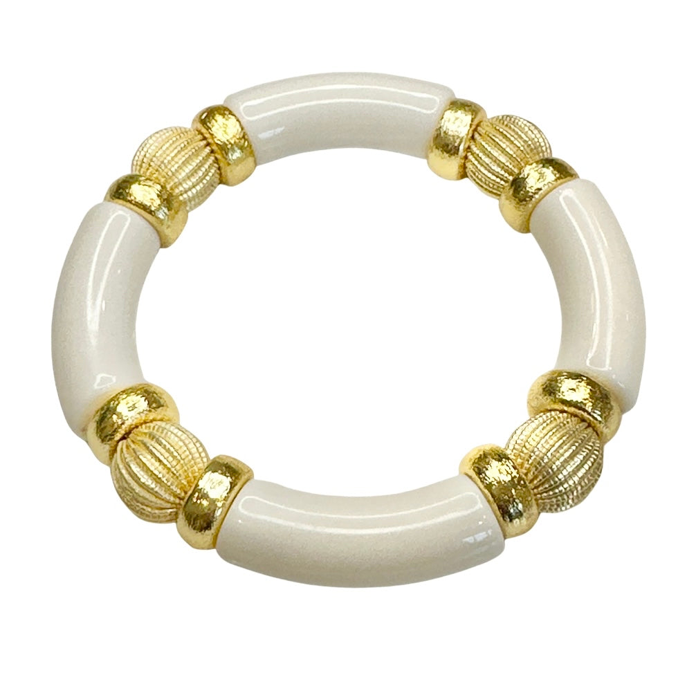 IVORY AND GOLD LINK BRACELET