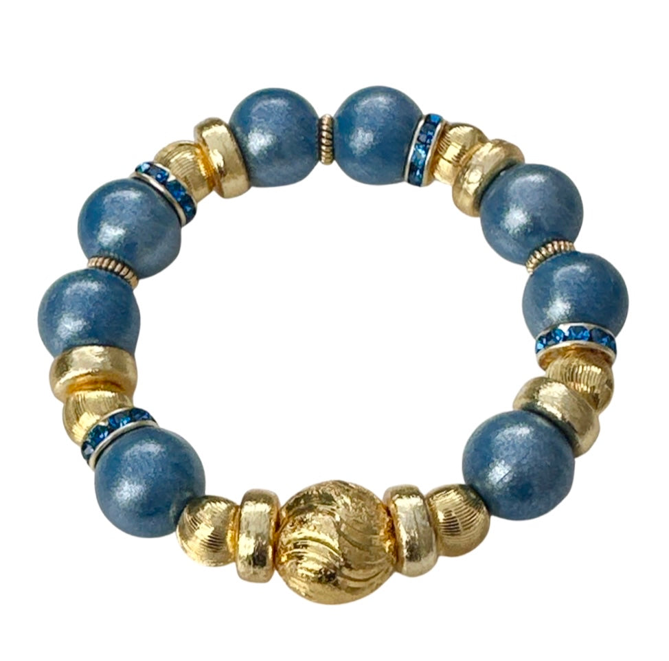 OPALIZED BLUE AND GOLD BANGLE