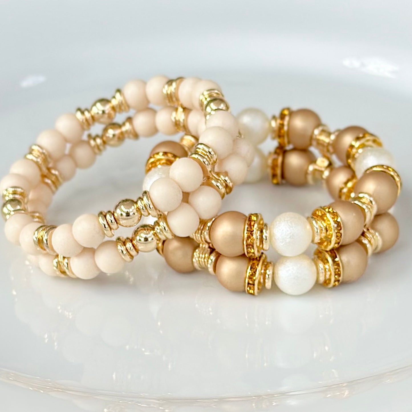 TAUPE AND GOLD CUFF