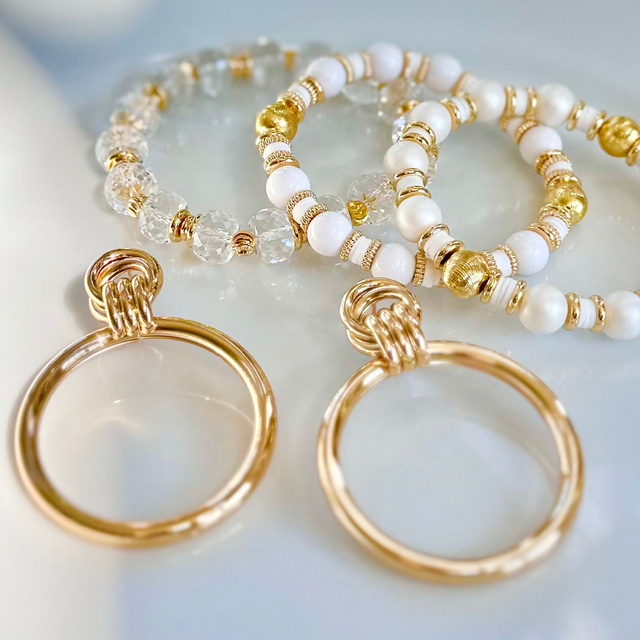 GOLD LARGE HOOP EARRING