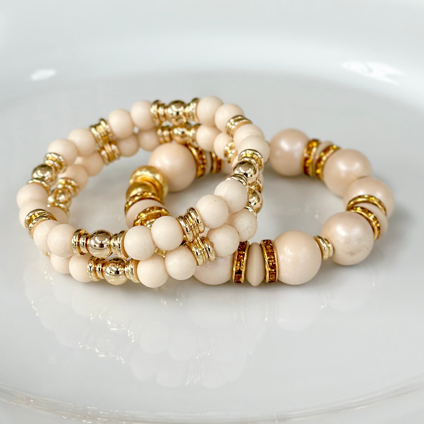 TAUPE AND GOLD CUFF