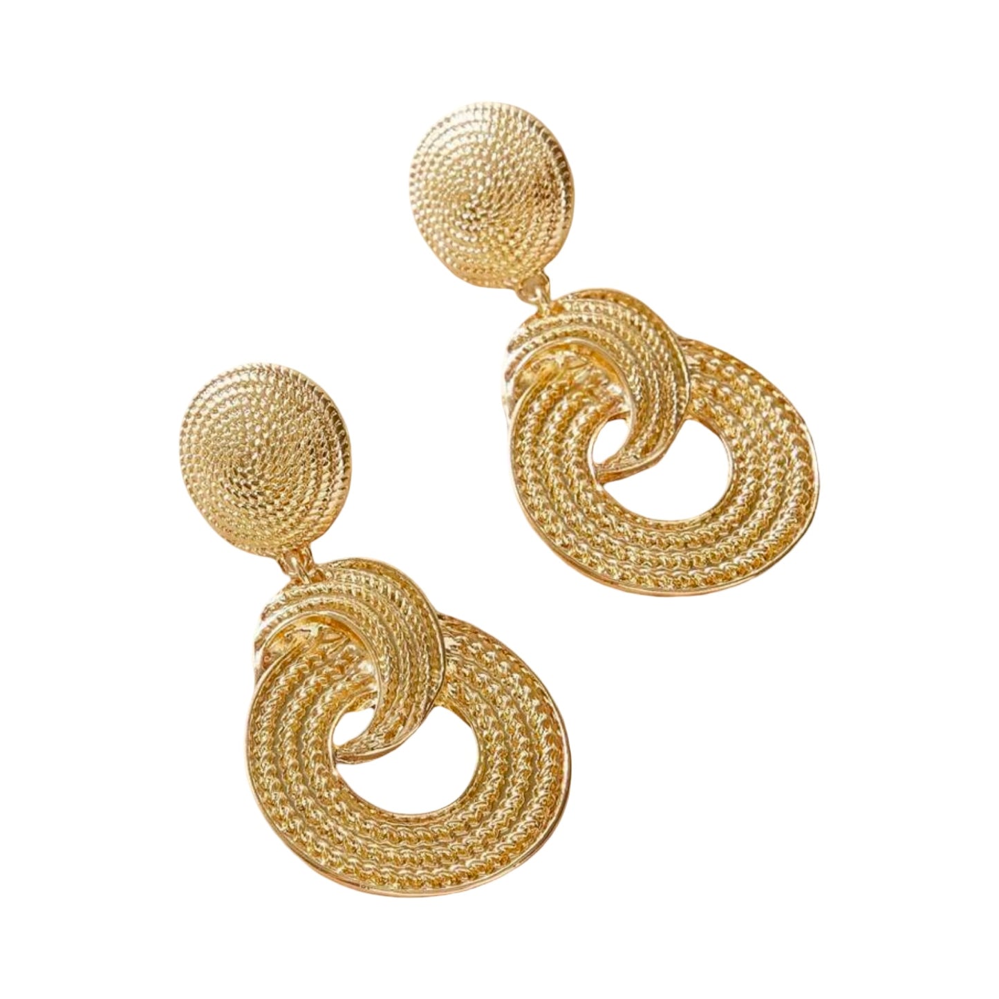 GOLD ROPE KNOT EARRING