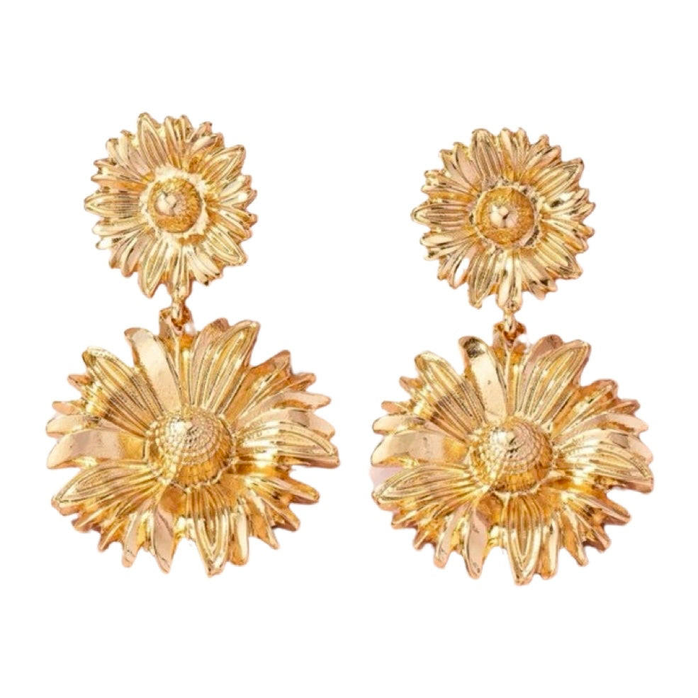 DROP SUNFLOWER EARRING