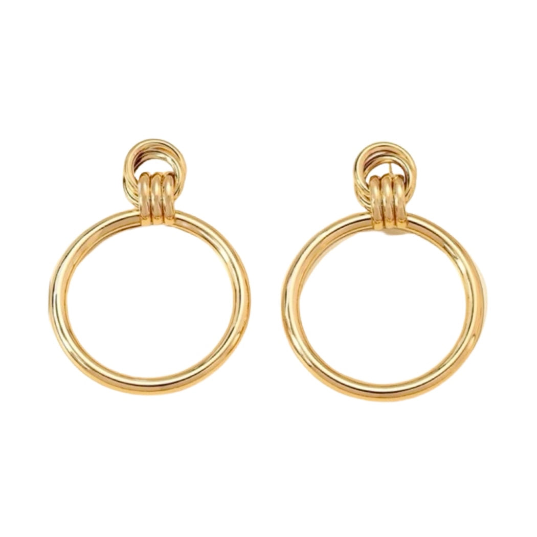 GOLD LARGE HOOP EARRING
