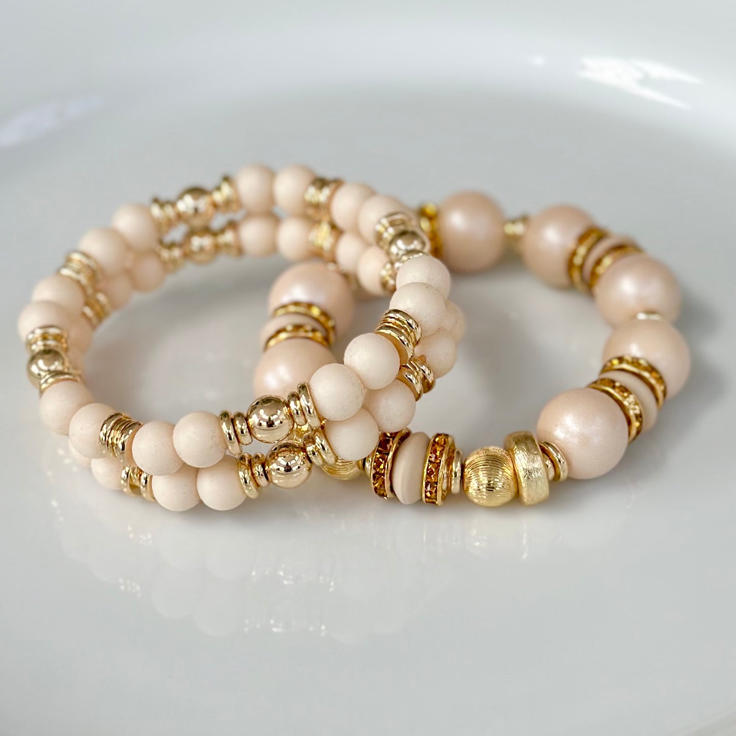 TAUPE AND GOLD CUFF