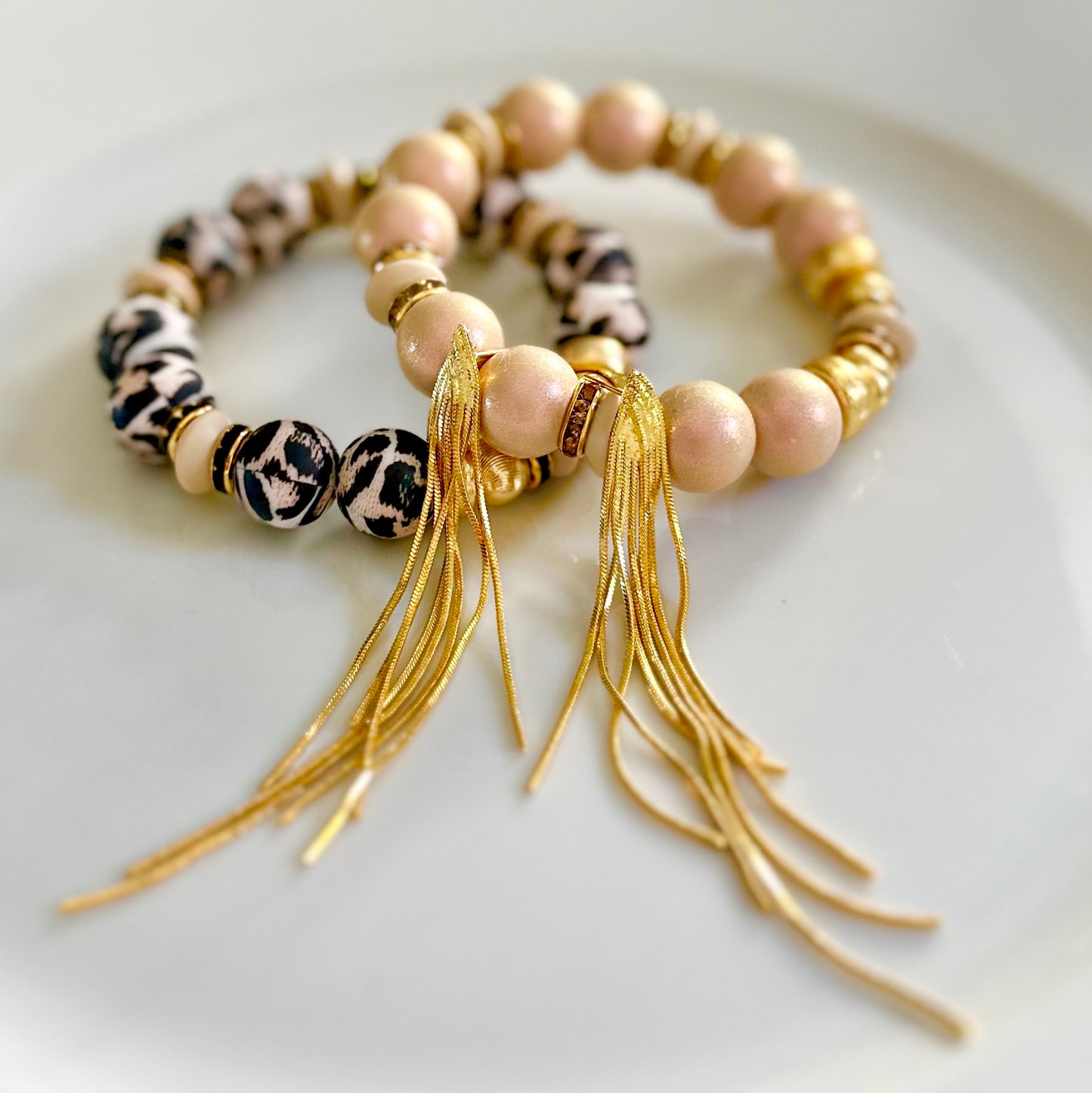 LONG GOLD TASSLE EARRING