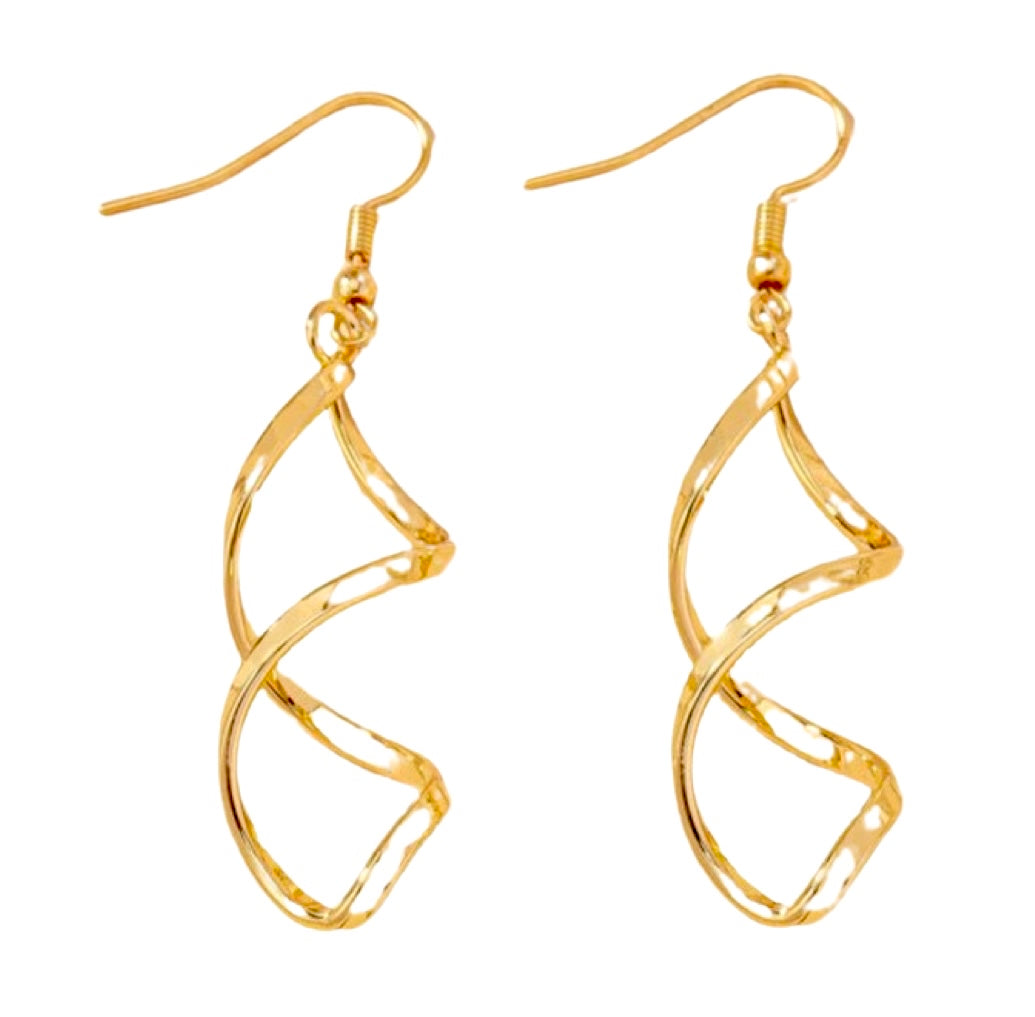 LONG FIGURE EIGHT GOLD EARRING