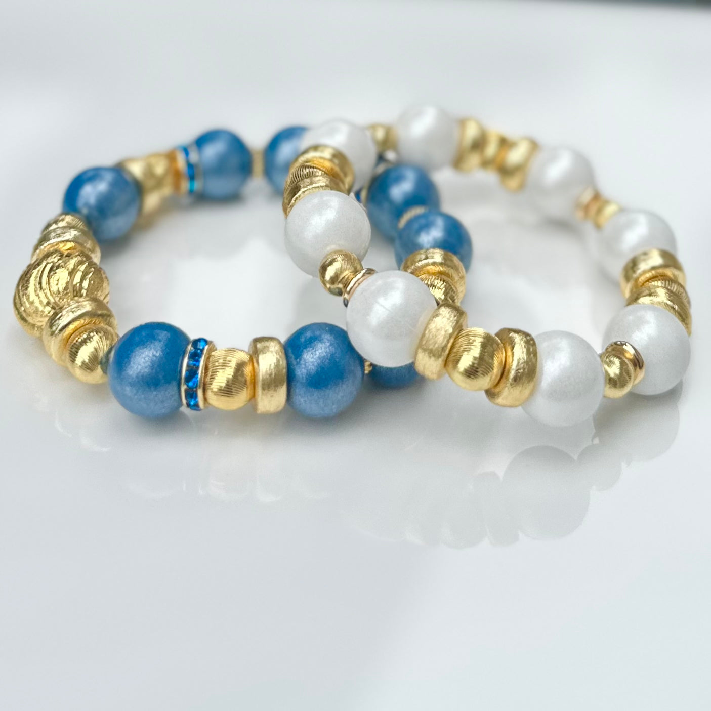 OPALIZED BLUE AND GOLD BANGLE