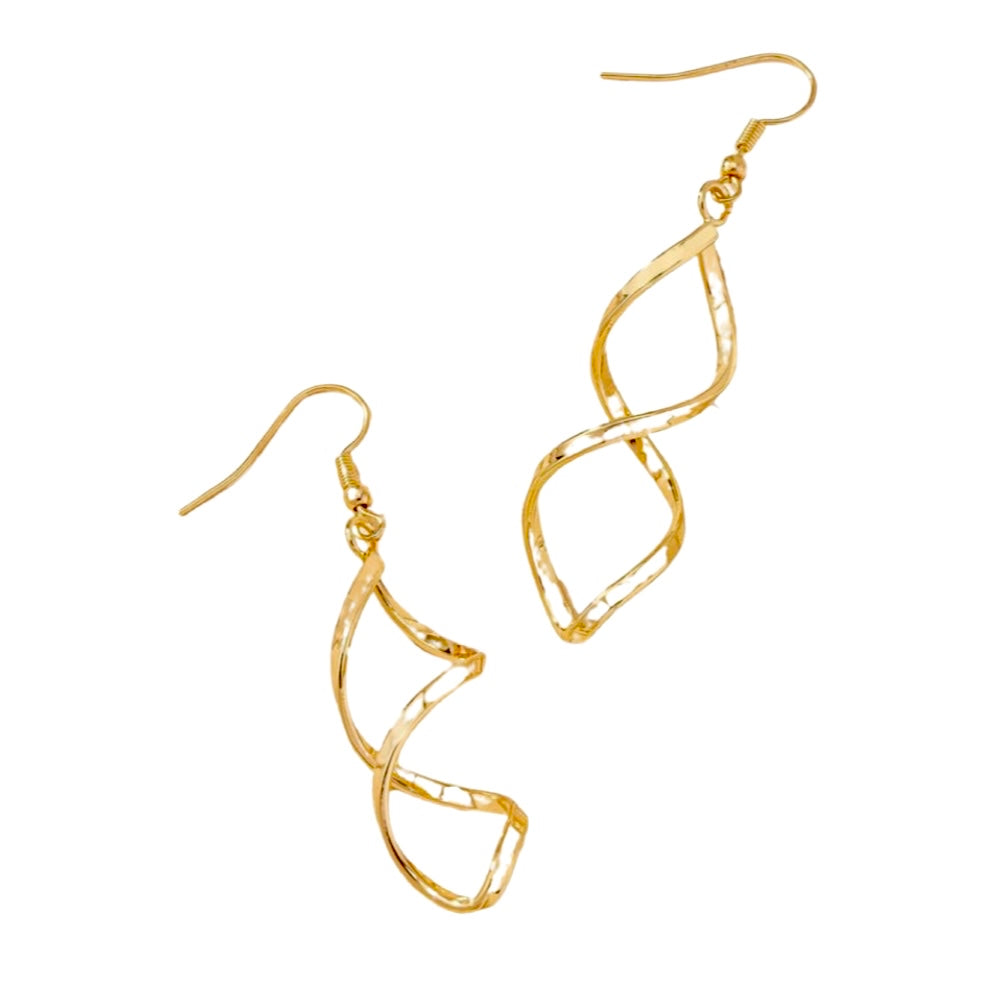 LONG FIGURE EIGHT GOLD EARRING