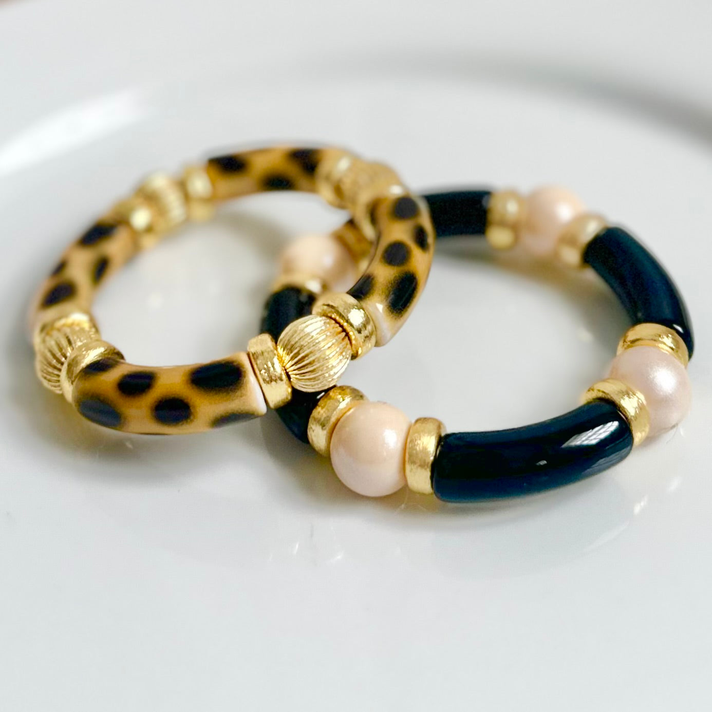 GIRAFFE LINK BRACELET WITH GOLD ACCENTS