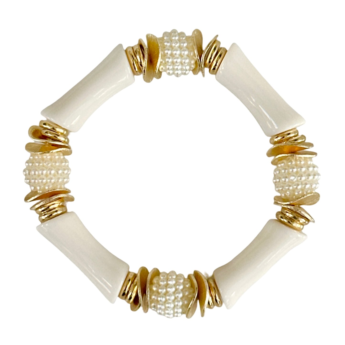 IVORY AND BERRY LINK BRACELET