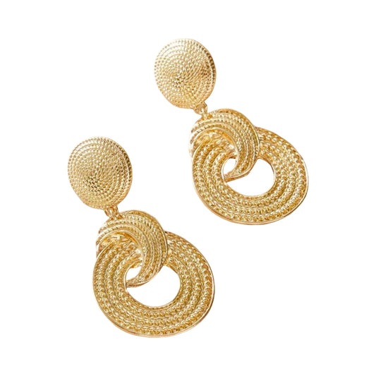 GOLD ROPE KNOT EARRING