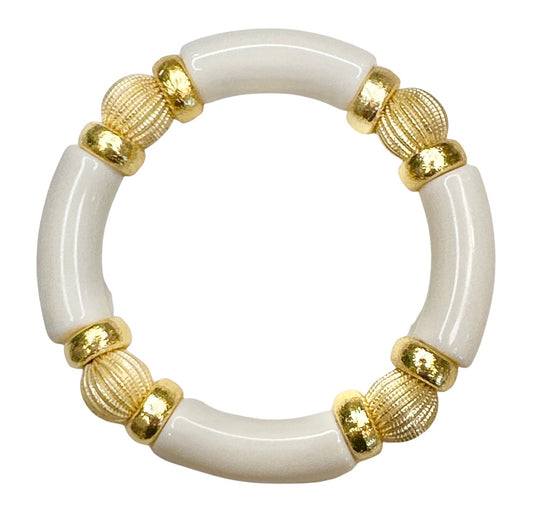 IVORY AND GOLD LINK BRACELET