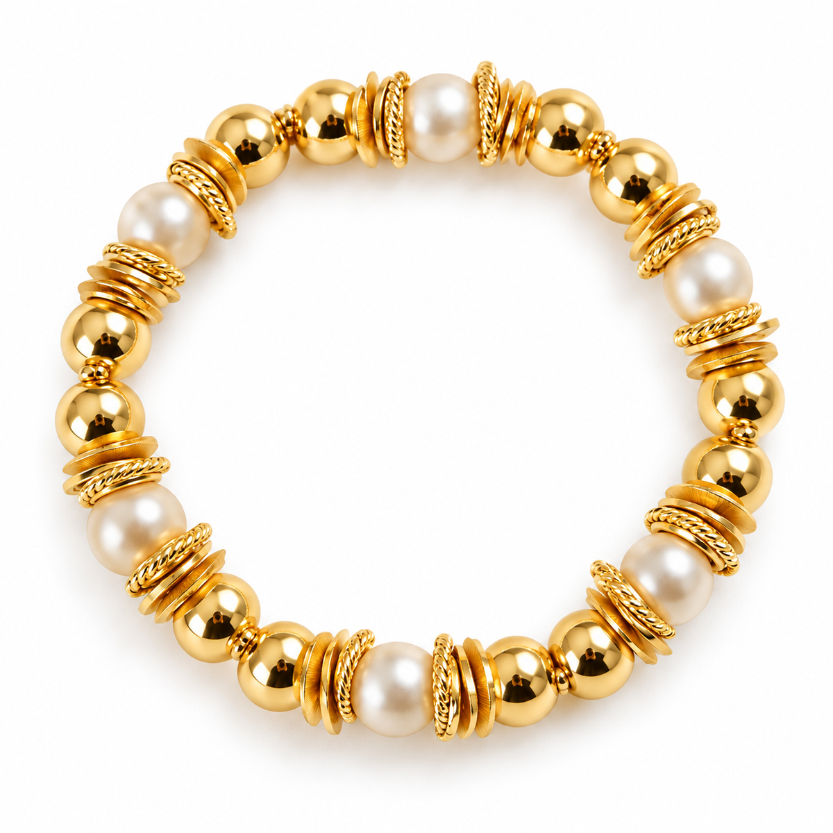 THE ARABELLA GOLD AND PEARL BANGLE