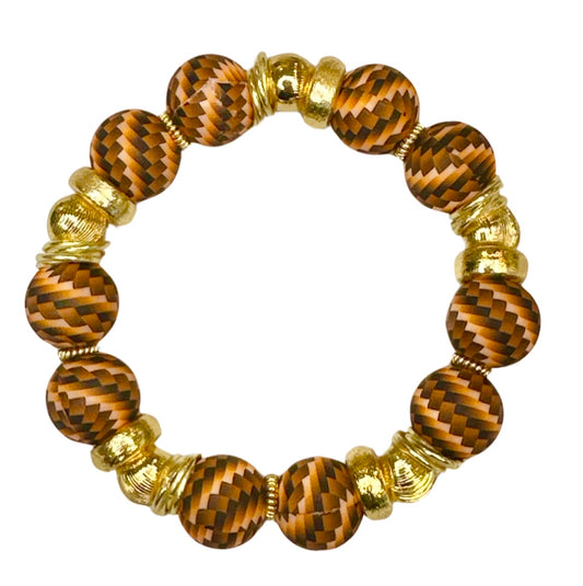 FALL MEDLEY CHEVON AND GOLD BANGLE