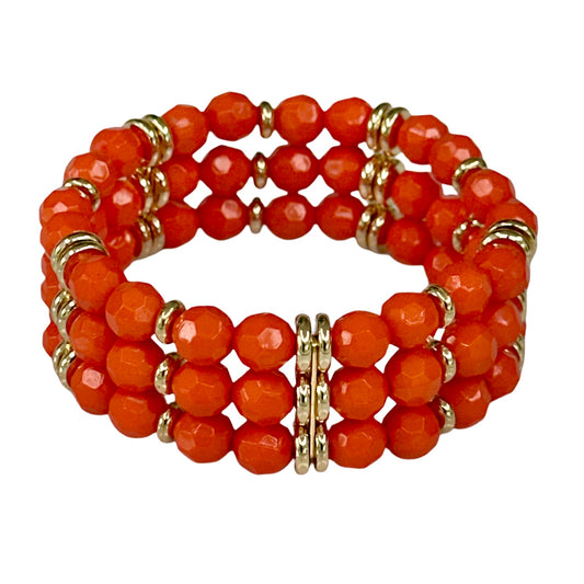 ORANGE AND GOLD TRIPLE CUFF