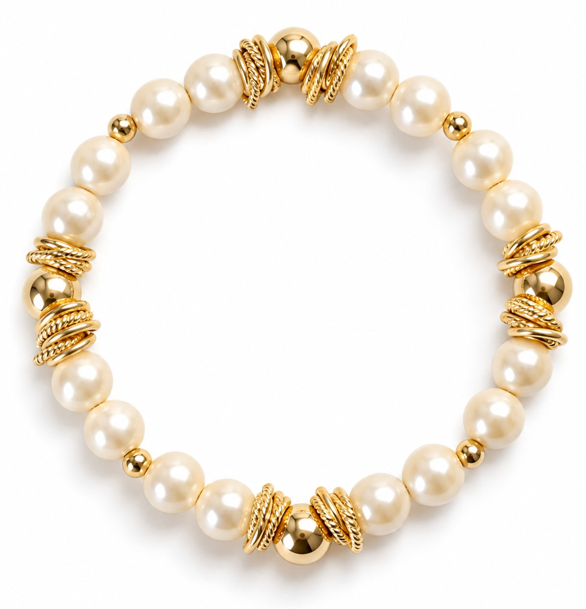 THE JULIETTE GOLD AND PEARL BANGLE