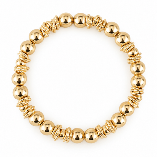 THE TESSA WRISTLET IN GOLD WITH ROPE ACCENTS