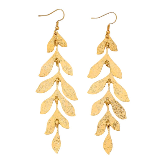 PALM LEAF DROP EARRING