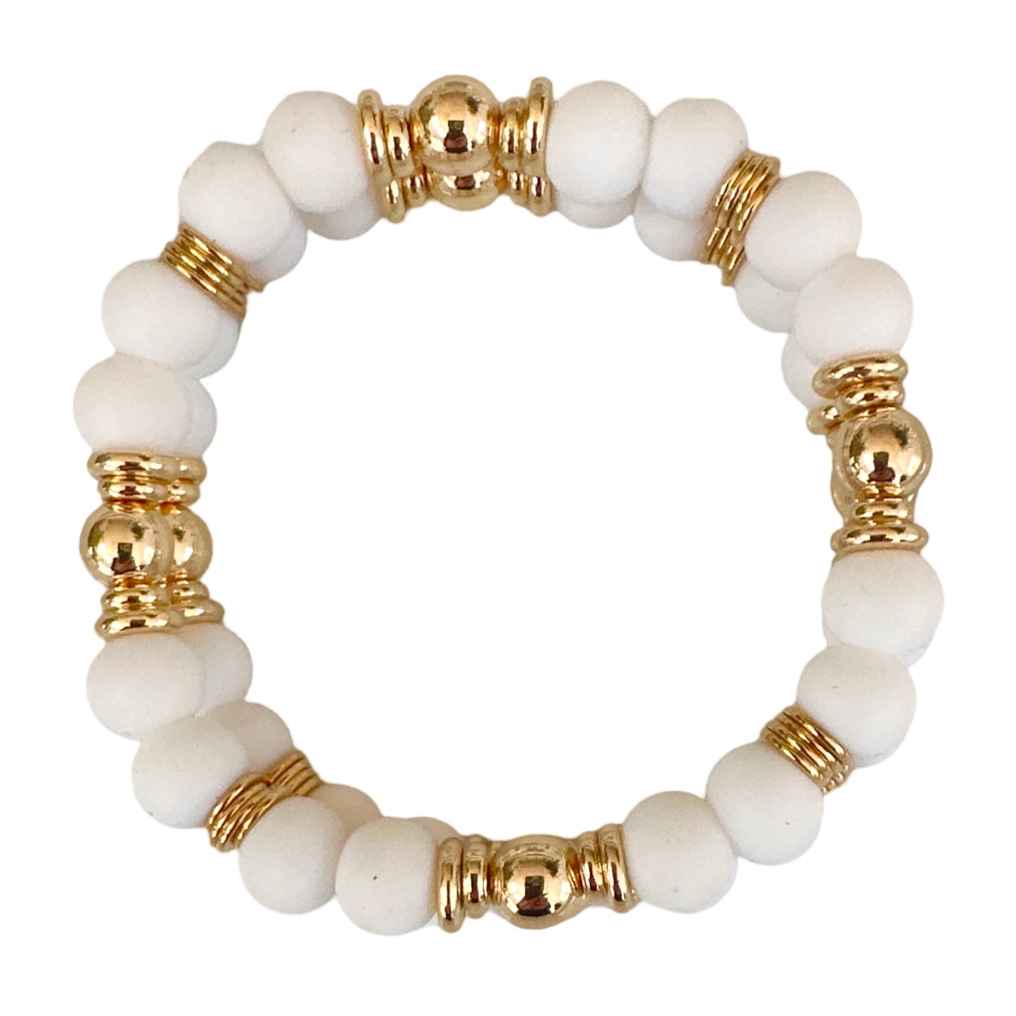 WHITE AND GOLD CUFF