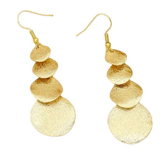 GOLD STARDUST TRIPLE CIRCLE  EARRING
