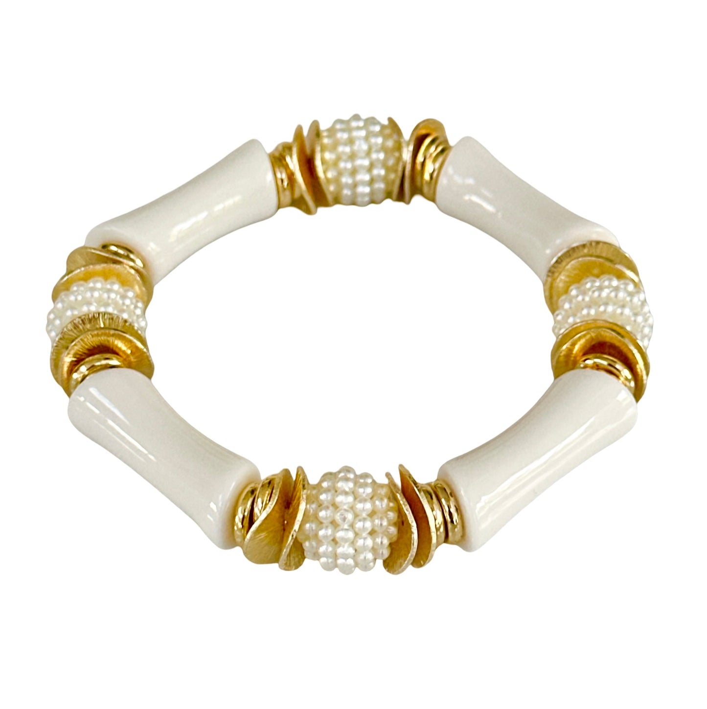 IVORY AND BERRY LINK BRACELET