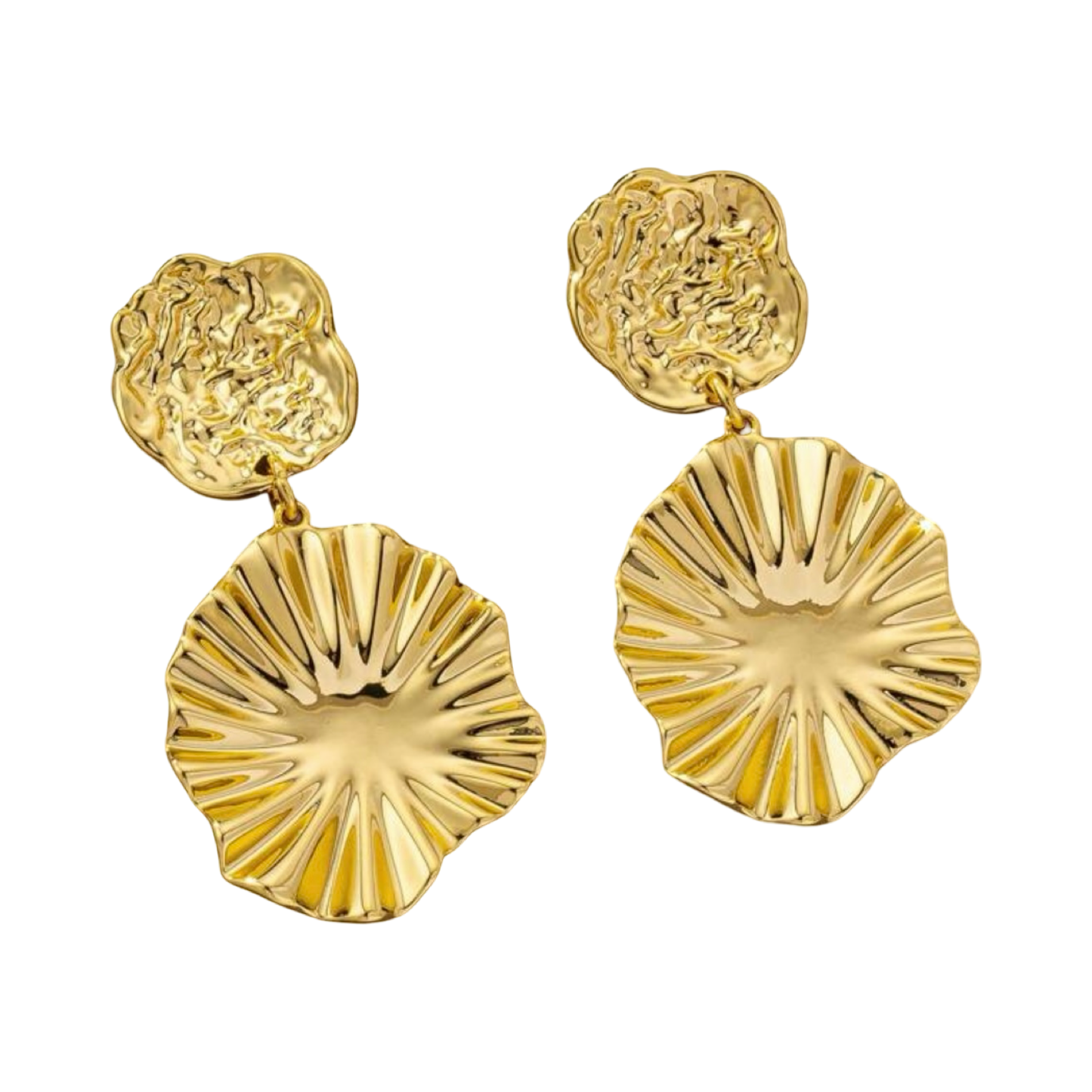 GOLD FLOWER BLOSSOM EARRING
