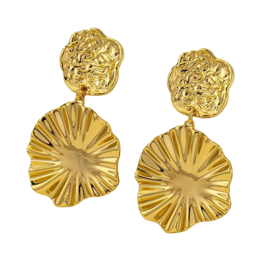 GOLD FLOWER BLOSSOM EARRING