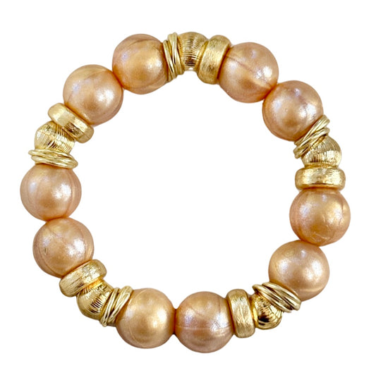 OPALIZED LIGHT GOLD AND GOLD BANGLE