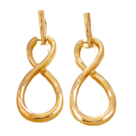 GOLD FIGURE EIGHT EARRING