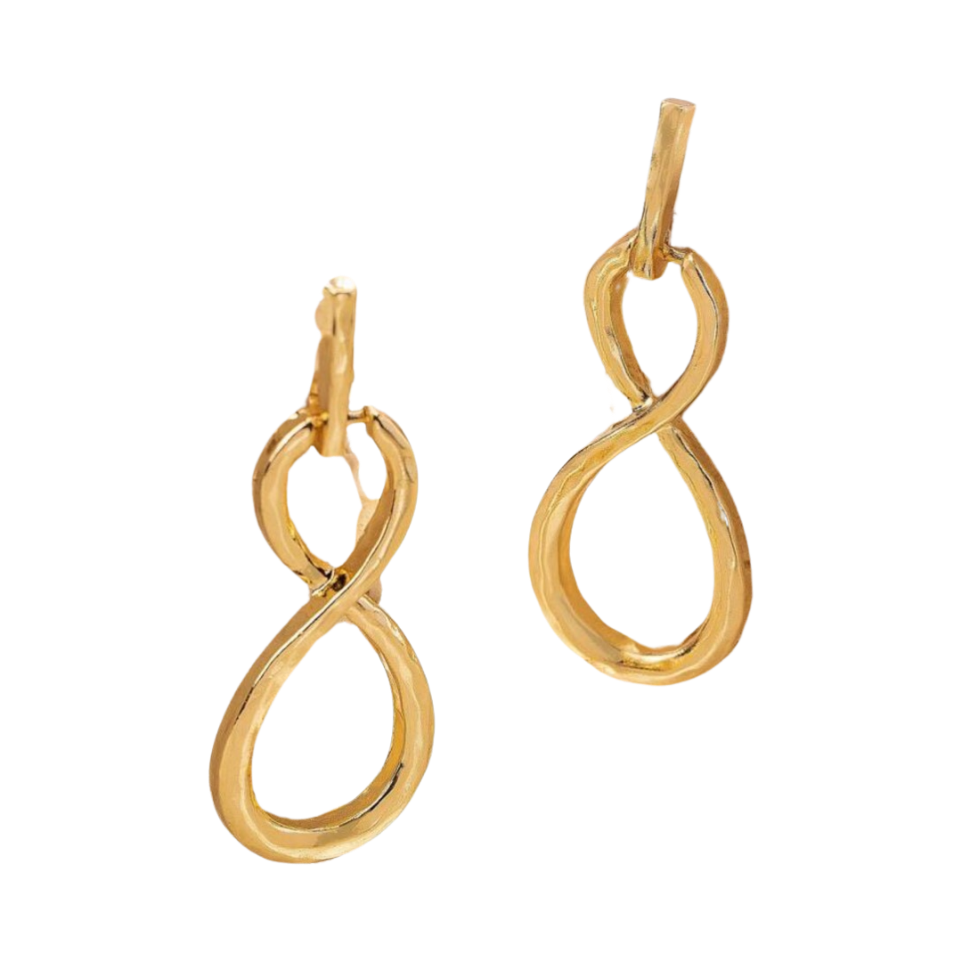 GOLD FIGURE EIGHT EARRING