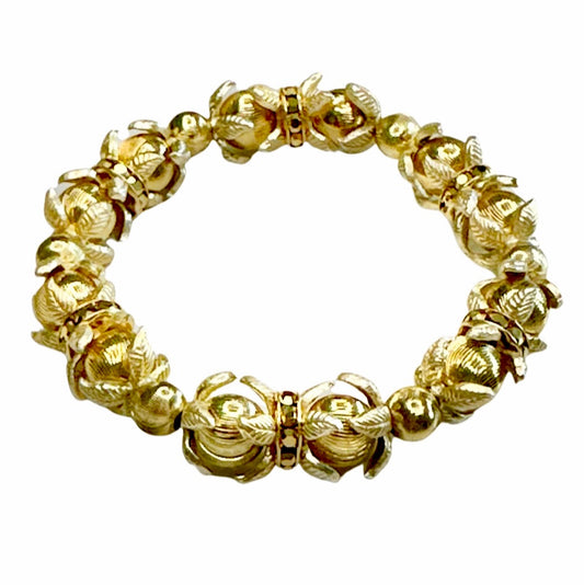 GOLD FLORAL BANGLE